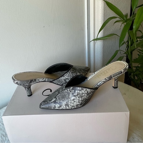 Callisto Essex Kitten Heel Pointed-Toe Mules - Picture 9 of 10